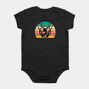 Retro Deer Hunting Gift Baby Bodysuit